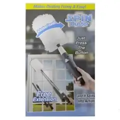 MOVI - Plumero Eléctrico Spin Duster con Extensión y Cabezales