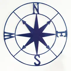 MONTREAL - Decoración Náutica Brújula Rosa De Los Vientos En Metal 30cm