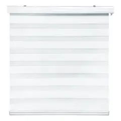 GENERICO - Cortina Roller Duo Zebra Dia Noche 100x200 Cm Blanco