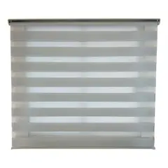 GENERICO - Cortina Roller Duo Zebra Dia Noche 100x200 Cm Gris