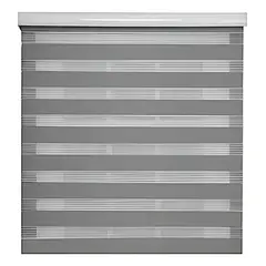 GENERICO - Cortina Roller Duo Zebra Dia Noche 60x200 Cm Gris