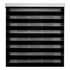 GENERICO - Cortina Roller Duo Zebra Dia Noche 80x200 Cm Negro