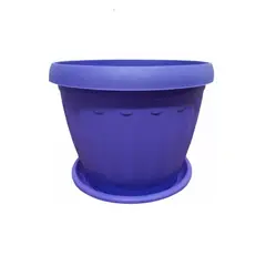 GENERICO - Macetero Redondo con Plato 30cm Morado