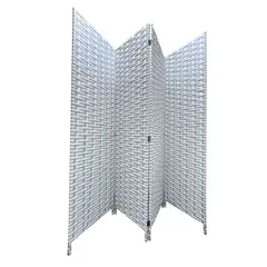 OEM - Biombo De Madera Resistente 4 Paneles Grey 180cmx180cm