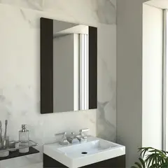 TUHOME - Espejo Flotante Madrid 60x45 Con Marco Wengue