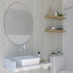 TUHOME - Espejo Ovalado Ferrara 80x61 Cm