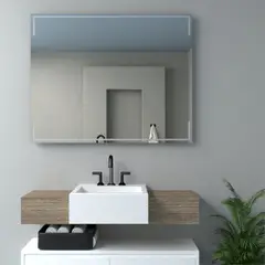 TUHOME - Espejo Rectangular 80x100 Cm Con Diseño En Sandblasting