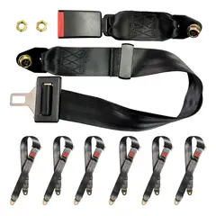GENERICO - Pack X12 Cinturones De Seguridad Universal Estandar 2 Puntas