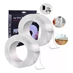 GENERICO - Pack X2 Cinta Doble Contacto Cinta Doble Faz Cinta Magica 3m