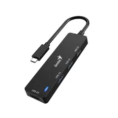 GENIUS - HUB DE 4 PUERTOS USB 3,0 UH-400 NEGRO
