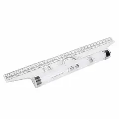 GENERICO - Regla Roller Con Transportador 30cm.