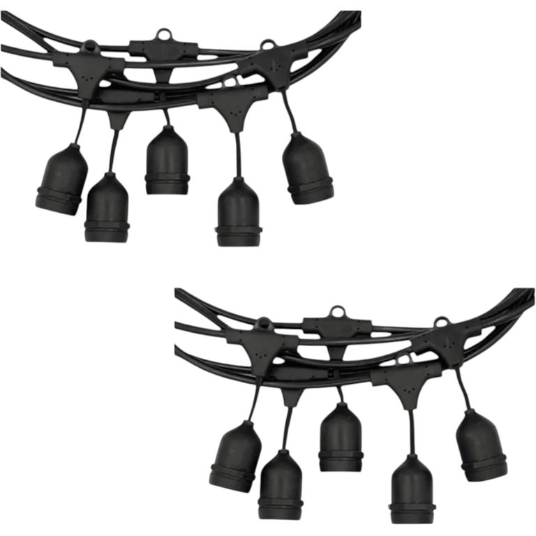 2 Guirnaldas Vintage Terraza 10 Soquetes IP65 10 mt