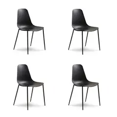 ASIMETRIKA - Set 4 Sillas ALMARAZ - Negro
