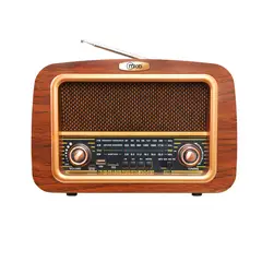 MLAB - Radio Portatil Retro Nostalgic Recargable AMFM USB