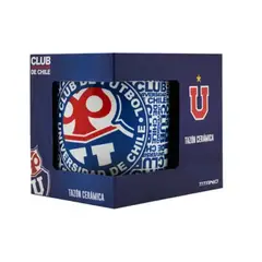 U DE CHILE - Tazon Ceramica 325ml Fanaticos Futbol Con Caja Color Azul
