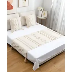 GENERICO - JUEGO DE PIECERA DE CAMA CON 2 FUNDAS MODELO BOHO…