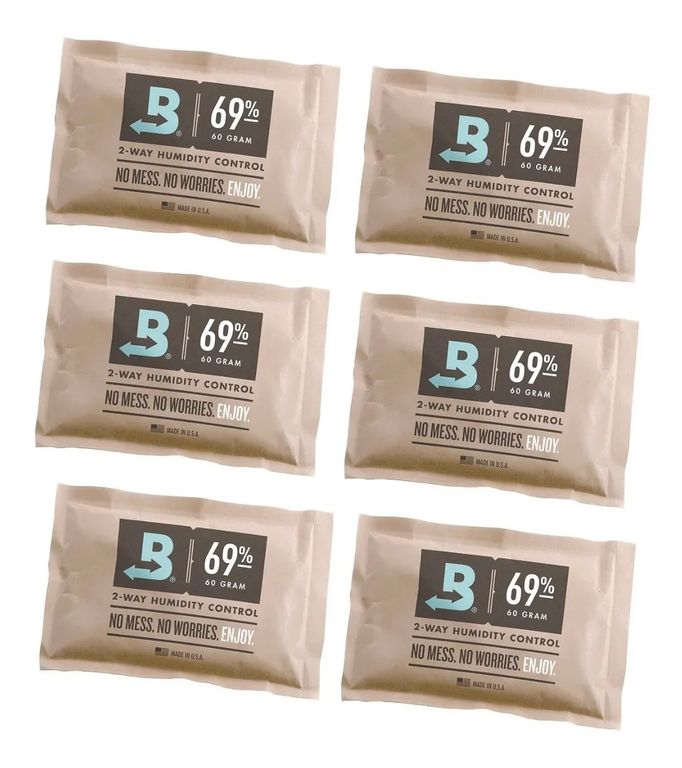 6 Sobres Boveda Pack 69pct 60gr Control Humedad 2 Vias