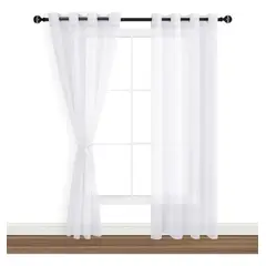 SUPERCENTER - Visillo Hecha Velo Luvia Con Argolla 140*220cm 2 Paños