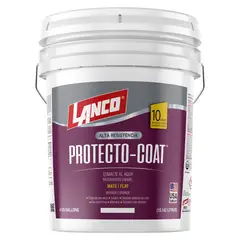 LANCO - Esmalte al Agua Protecto Coat Mate Blanco 4GL