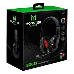 MONSTER GAMES - Auriculares Monster Gamer Bogey Mic Rgb Usb Aux Pc Ps4