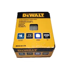 DEWALT - Caja 2500 Clavos Rectos 16GA 1-3/4 DCS16175