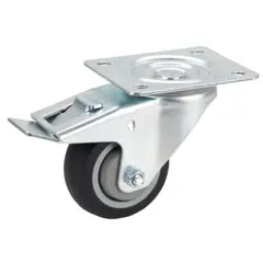KUTZ - Rueda Giratoria con freno 80mm TPE 100kg Uso Inst. especiales