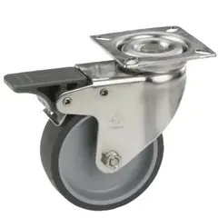 KUTZ - Rueda Giratoria con freno 50mm TPE 40kg Uso Doméstico