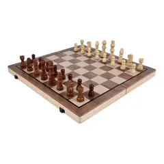 NACION AJEDREZ - Tablero De Ajedrez Madera Plegable Y Magnético 2x1 39x39cm