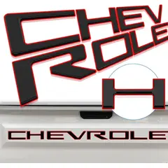 GENERICO - Insertos Portalón para Chevrolet Silverado 3d Adhesivo 2019-2021