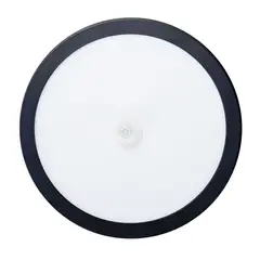 WANT - Panel ECO Con Sensor Sobrepuesto Negro 12W Luz Fria
