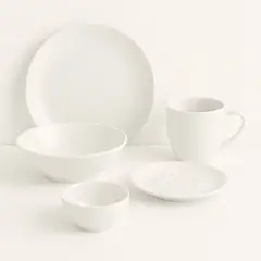 HALLEN - Set Vajilla 60 Piezas Blanca Moderna Gourmet Moderna