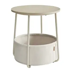 VASAGLE - Mesa lateral Modern con cesta de almacenamiento