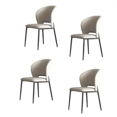 LUBABYCAS - Pack 4 Sillas De Comedor Premium Ecocuero Deli Blancas