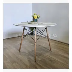 CORI CORI - Comedor Mesa Eames Blanca 120cms + 4 Sillas Eames Rojo…