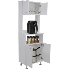 TUHOME - Mueble Para Microondas Kitchen-54 Blanco 160x54x35 Cm