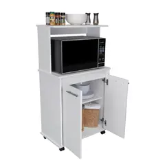 TUHOME - Mueble Para Microondas Manchester 2 Puertas Blanco