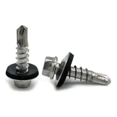 METALFER - Tornillo Cabeza Hexagonal Cg Punta Broca 1 /4 x 2. 1 /2 100un