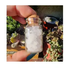 GENERICO - Botella Espiritualidad Con Piedra Energética Cuarzo Cristal