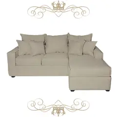 LIVINGYTERRAZAS CL - Sofá Reforzado Homero Plus 210x155 Paquetes de Resorte Beige