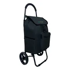 CARRY ALL - Carrito De Compras Plegable Sidney 55 Litros Negro