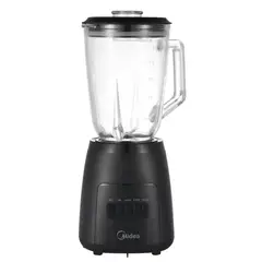 MIDEA - Licuadora 3 vel + pulso 1,5lt y jarra de vidrio MJ-BL6003BK