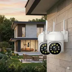 IRM - Camara De Seguridad Pack X2 Wifi Exterior 1080p Domo Panoramica Vigilancia Infrarroja R&L Group