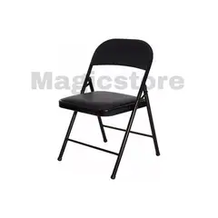 GENERICO - Silla plegable con acolchado negro