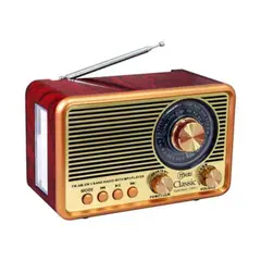 MICROLAB - RADIO PORTATIL RECARGABLE RETRO CLASSIC 1940`S MADERA