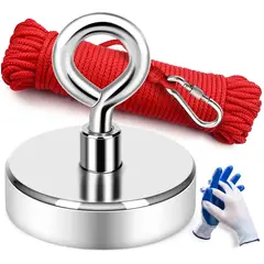 KUANGYE - Imán Neodimio Gancho Pesca Súper Magnética Diam 60mm150kg