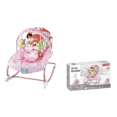 LUBABYCAS - Mecedora Bebé Silla Nido Musical Vibración Rosada