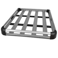 FLAMINGOS - Parrilla Carga Auto Aluminio 140 cms x 100 cms + Barra Porta Equipaje 130 cms