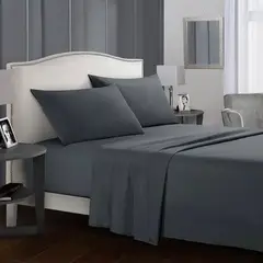 HOMEY - Pack de 2 juego de sabanas de cama Color Negro.