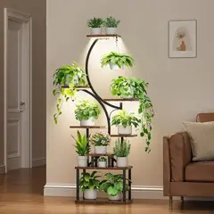 MUNDO MAGIA - Organizador Repisa Decoración Estante Planta Librero Con Luz