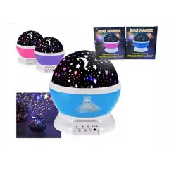 GENERICO - Lampara Proyector Led Espantacuco Estrellas Giratorias Color Morado.